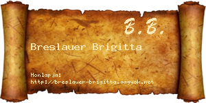 Breslauer Brigitta névjegykártya